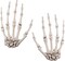 2 Pack Halloween Skeleton Hands Realistic Life Size Severed Plastic Skeleton Hands for Halloween Themed Party Decoration Props(Right & Left)